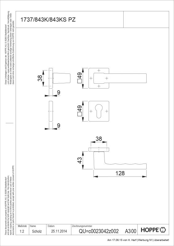 Ensemble de porte Toulon 1737/843K/843KS