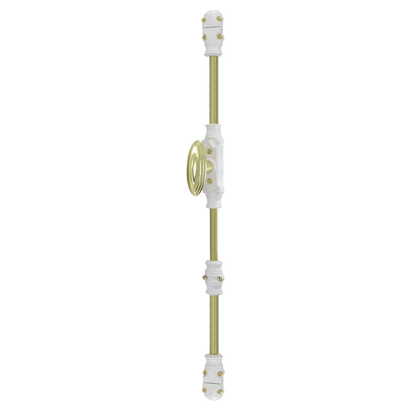 Fausse Crémone 33mm Bouton Gâche + Chapiteau