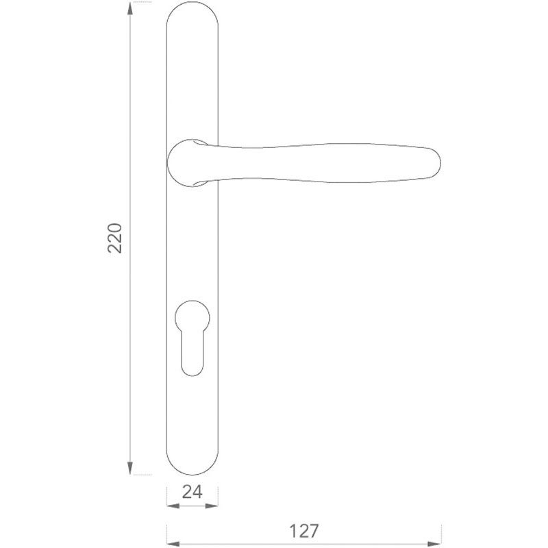 Ensemble de porte Géo plaque de 24mm