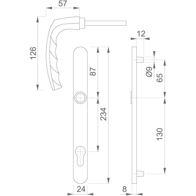 Ensemble de porte Atlanta 1530/300LMSGL