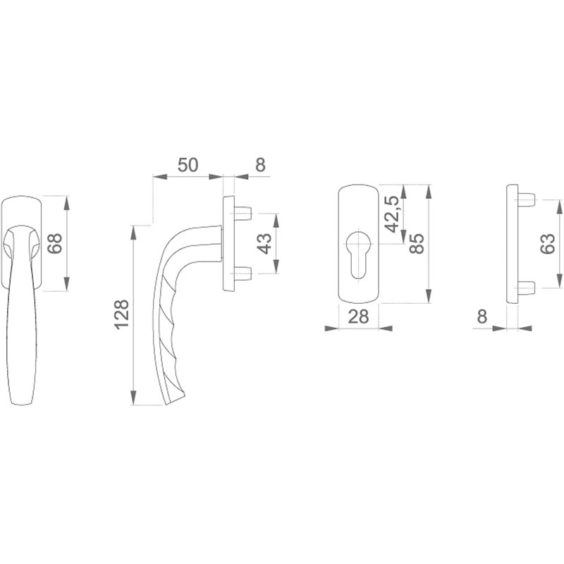 Ensemble de porte New York 0810/961N/U10/0810/962NS/PNS