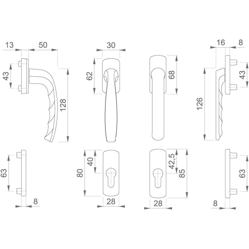 Ensemble de porte New York 099KH/961N/U10/0810/962NS/PNS