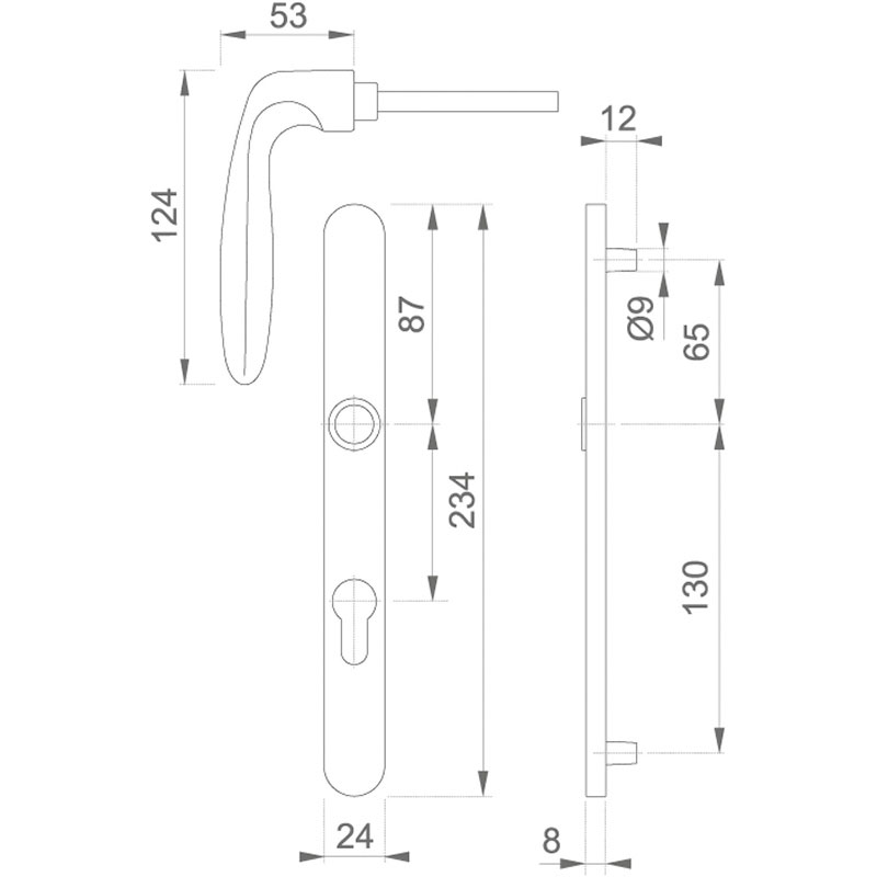Ensemble de porte Verona 1510/300LMSGL