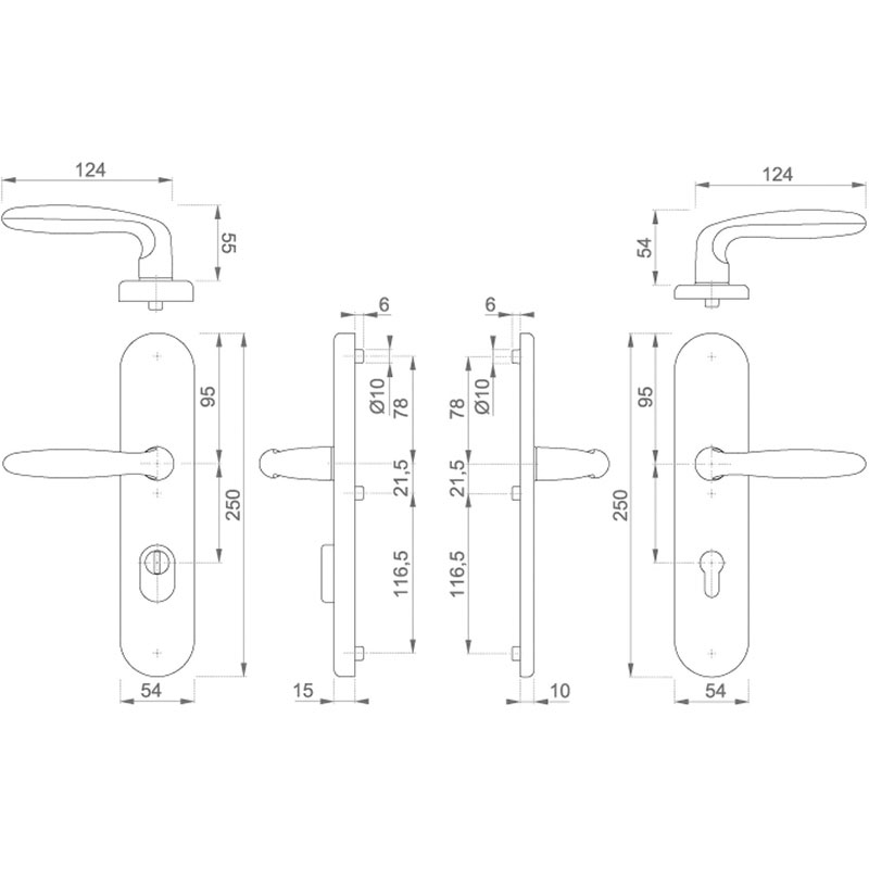 Ensemble de porte Verona 1510/3332ZA/3310