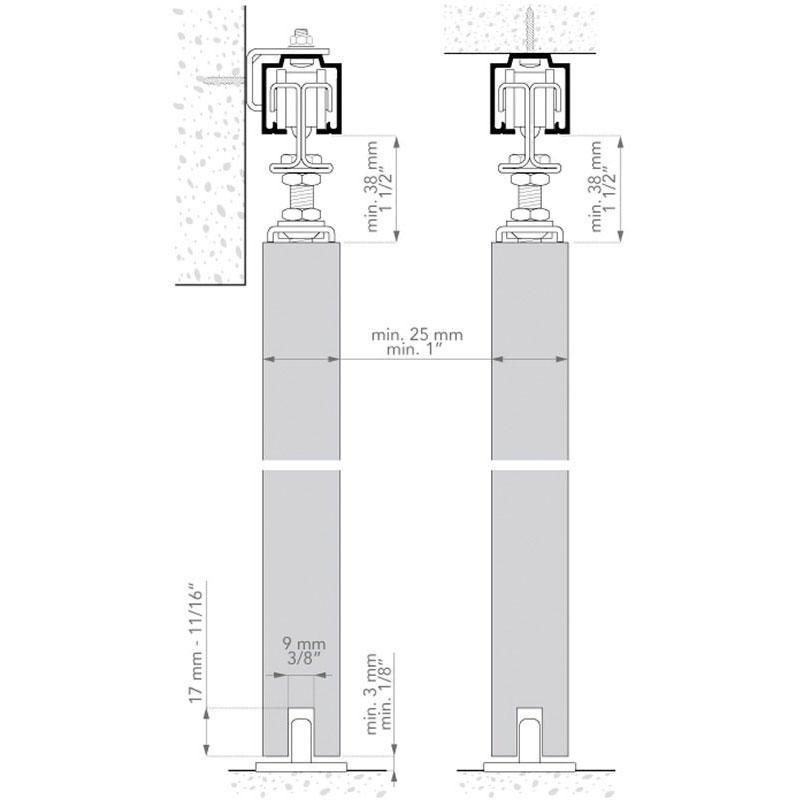 Système de porte coulissante NK 45