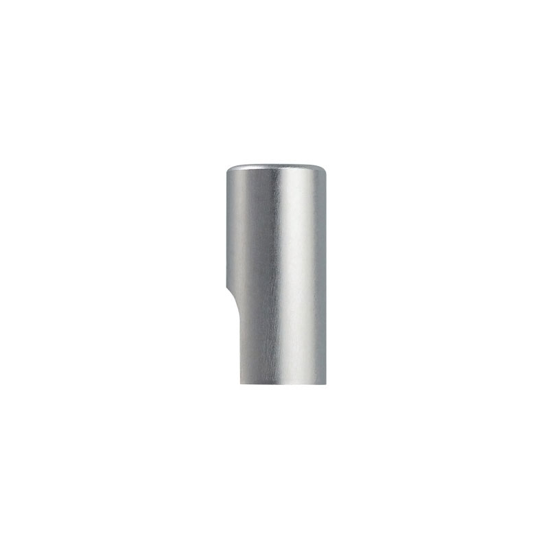 Cache fiche aluminium bout plat design d.15mm (pour 055/057)